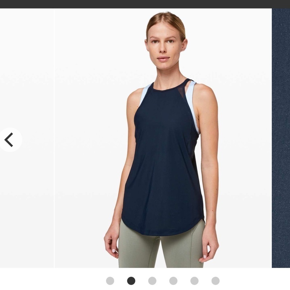 Lululemon Athletica Sky Blue Run Off Route Tank Top size 4. In perfect condition